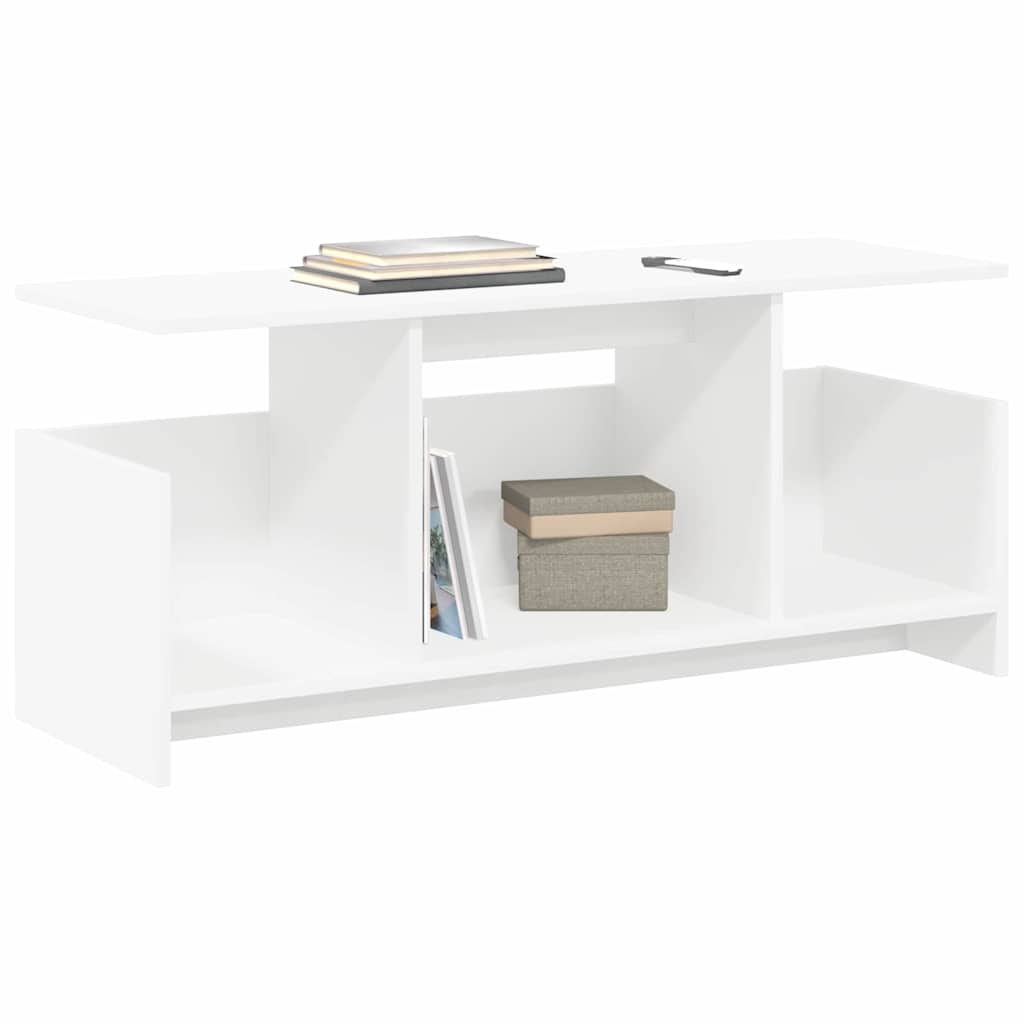 vidaXL Stół pod telewizor Biały 102 x 35 x 45 cm