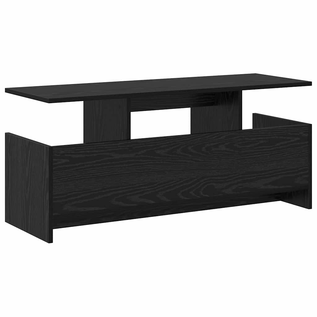 vidaXL Stół pod telewizor Czarny Dąb 102 x 35 x 45 cm
