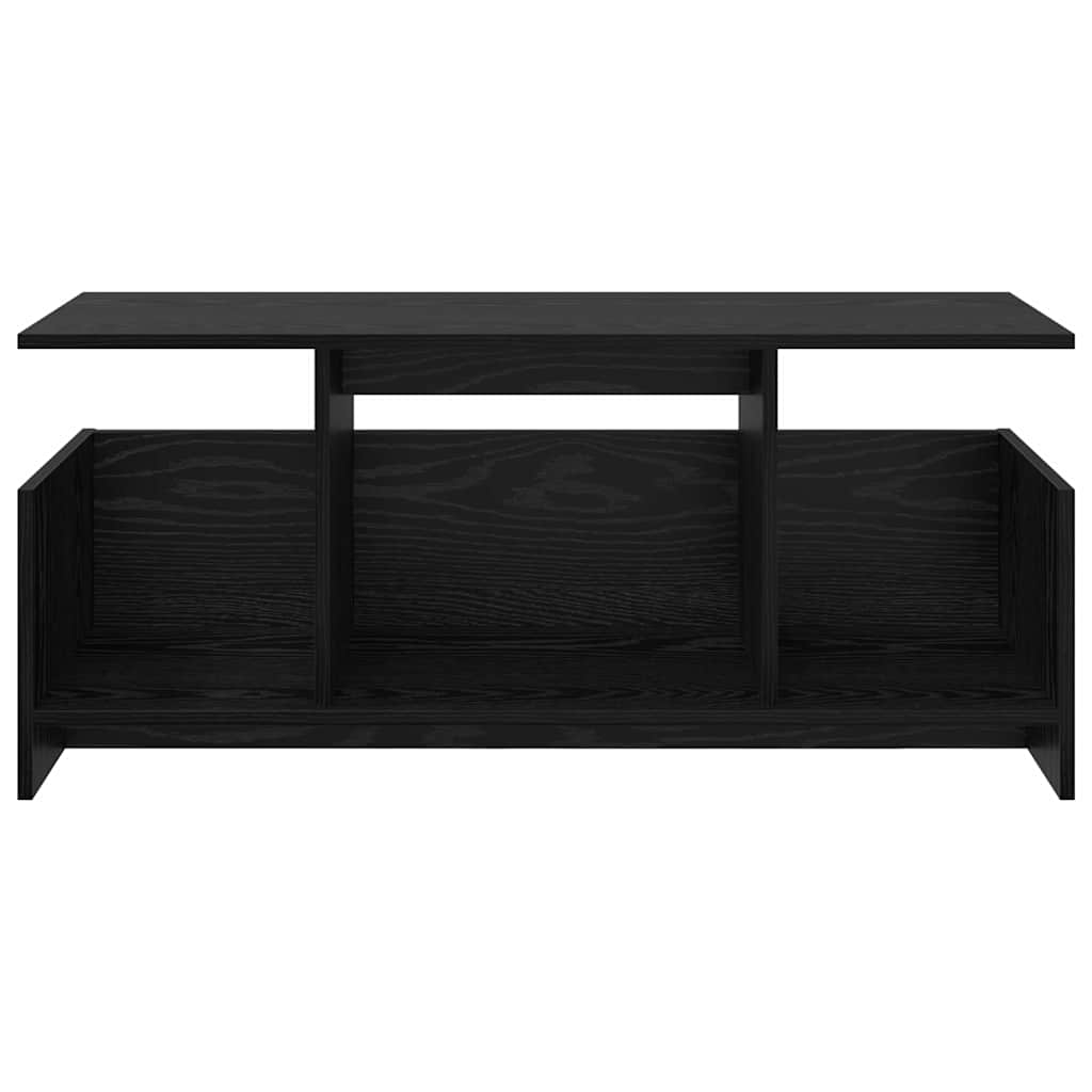 vidaXL Stół pod telewizor Czarny Dąb 102 x 35 x 45 cm