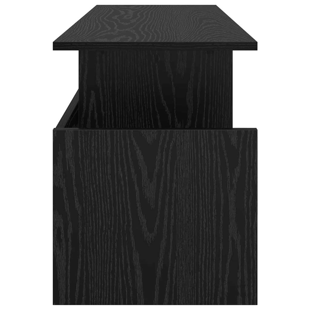 vidaXL Stół pod telewizor Czarny Dąb 102 x 35 x 45 cm