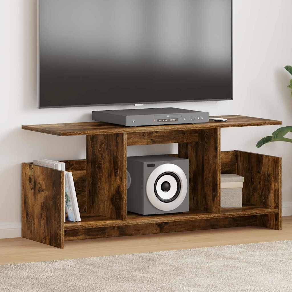 vidaXL Stół pod telewizor Dąb wędzony 102 x 35 x 45 cm
