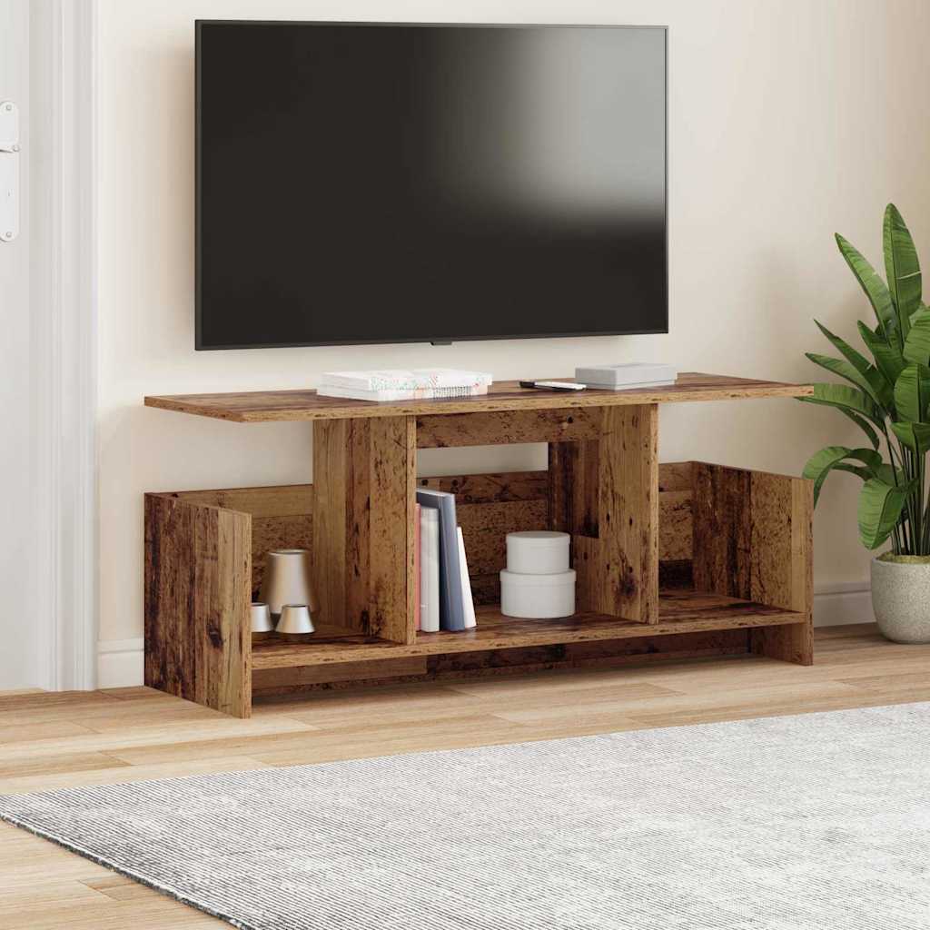 vidaXL Stół pod telewizor Stare drewno 102 x 35 x 45 cm