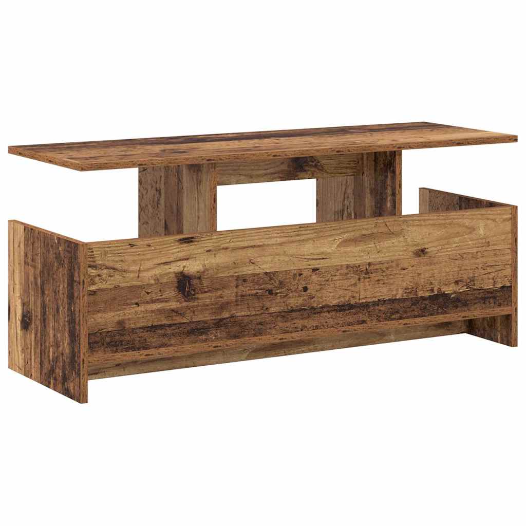 vidaXL Stół pod telewizor Stare drewno 102 x 35 x 45 cm