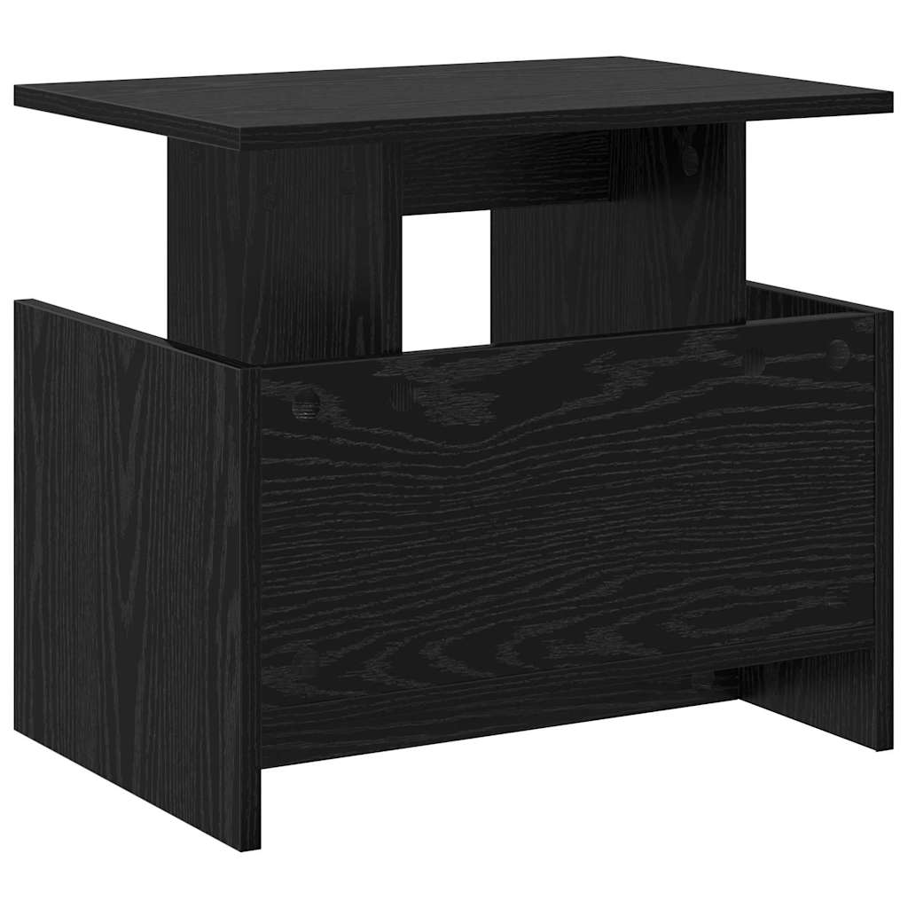 vidaXL Stół pod telewizor Czarny Dąb 50 x 35 x 45 cm