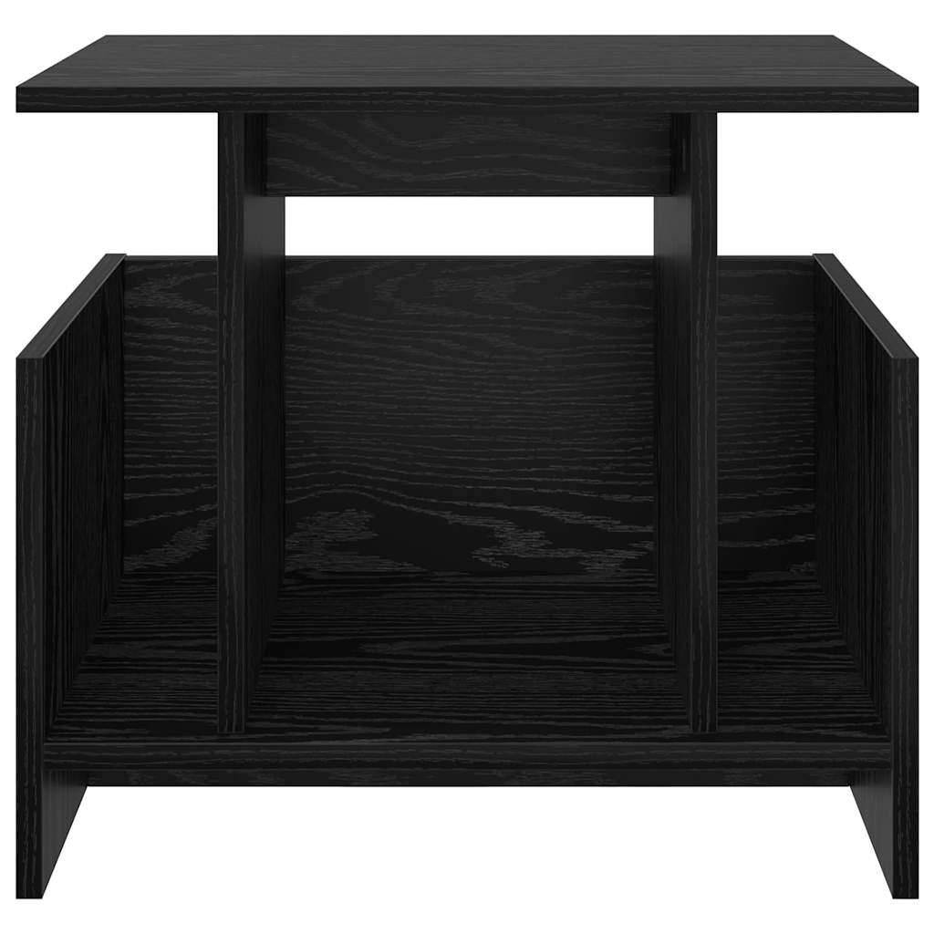 vidaXL Stół pod telewizor Czarny Dąb 50 x 35 x 45 cm