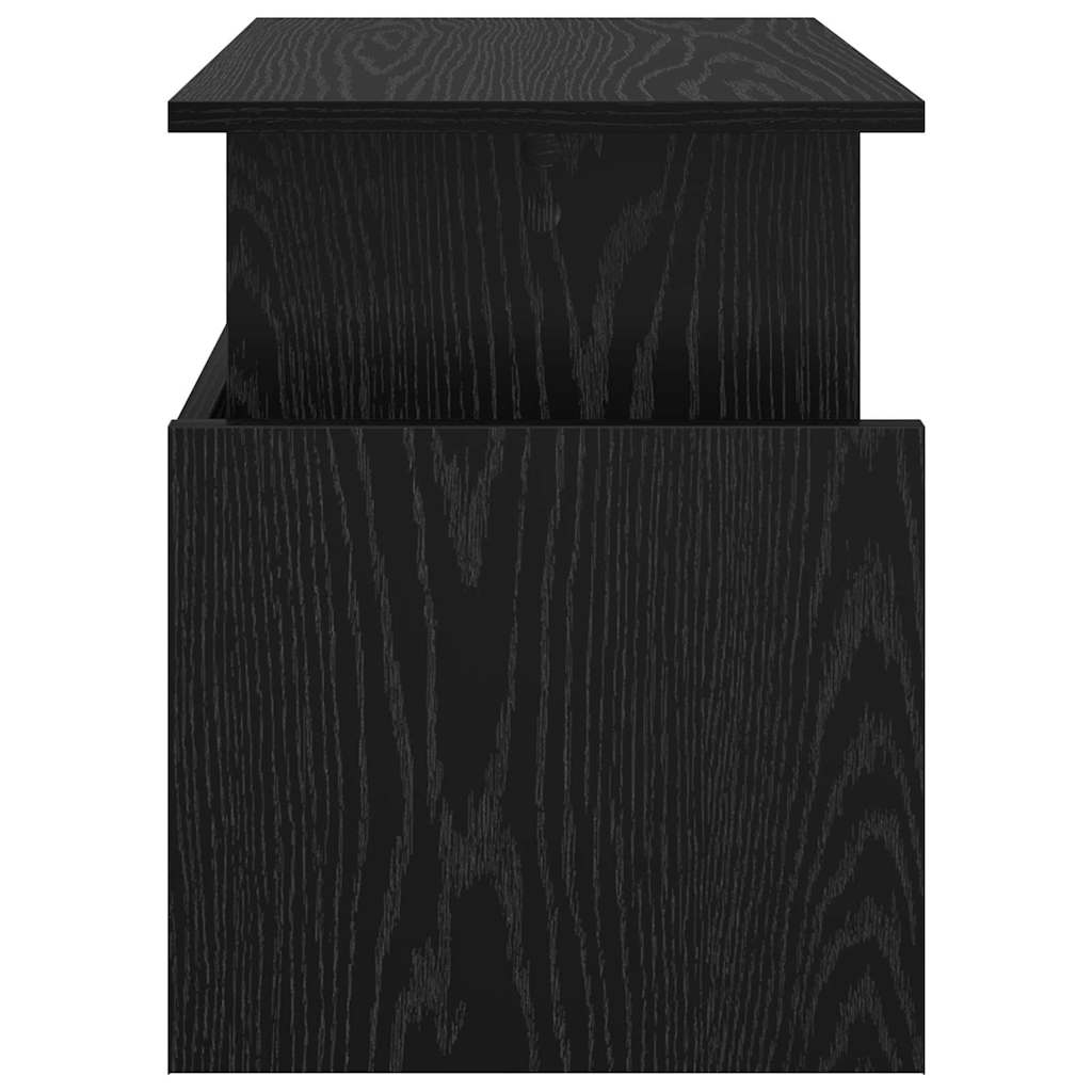 vidaXL Stół pod telewizor Czarny Dąb 50 x 35 x 45 cm