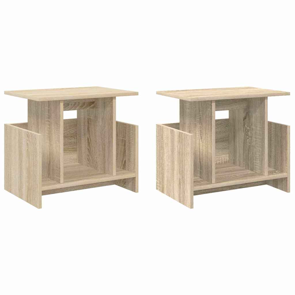 vidaXL Stół pod telewizor 2 pcs Dąb Sonoma 50 x 35 x 45 cm