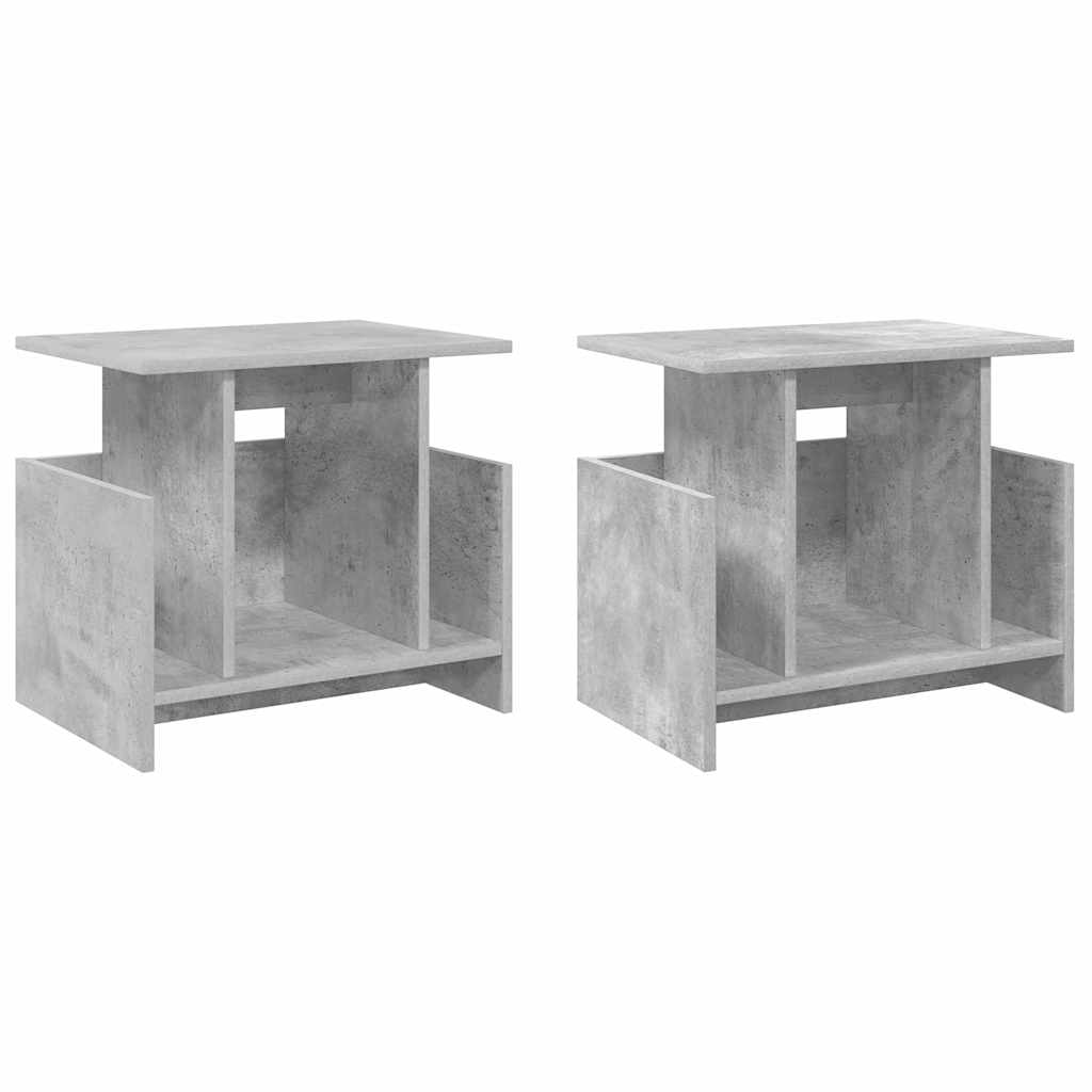 vidaXL Stół pod telewizor 2 pcs Betonowy szary 50 x 35 x 45 cm
