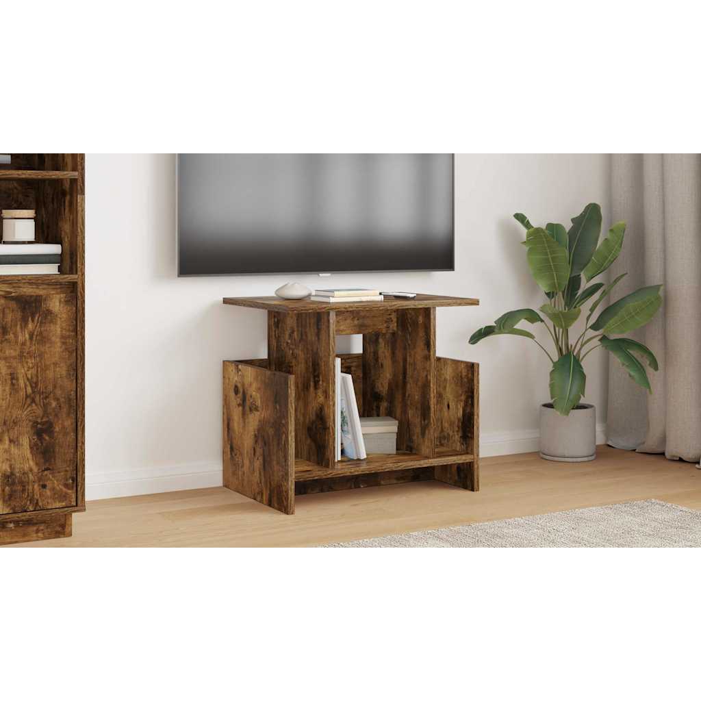vidaXL Stół pod telewizor 50 x 35 x 45 cm Dąb wędzony