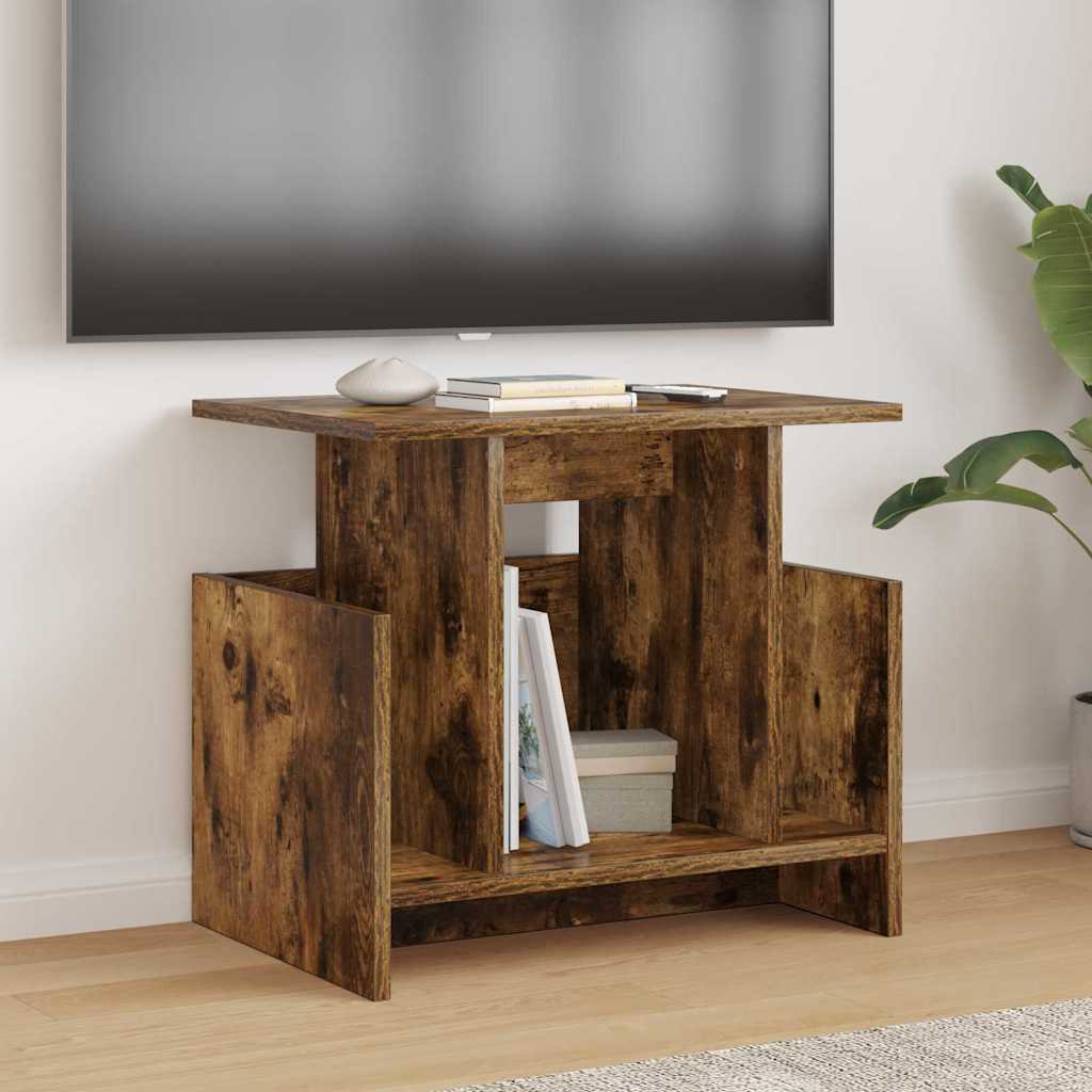 vidaXL Stół pod telewizor 2 pcs Dąb wędzony 50 x 35 x 45 cm