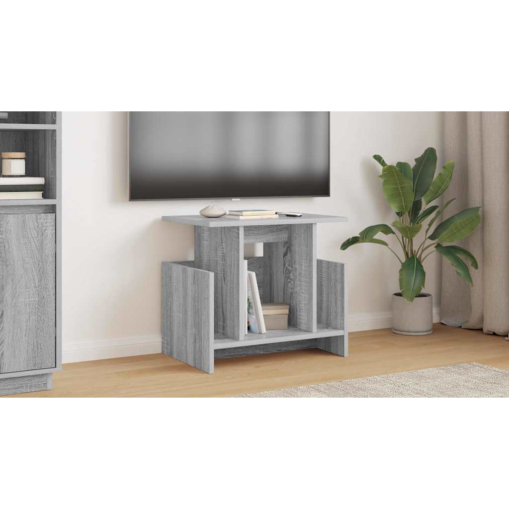 vidaXL Stół pod telewizor 50 x 35 x 45 cm Szary Sonoma