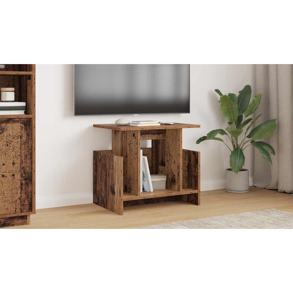 vidaXL Stół pod telewizor 50 x 35 x 45 cm Stare drewno