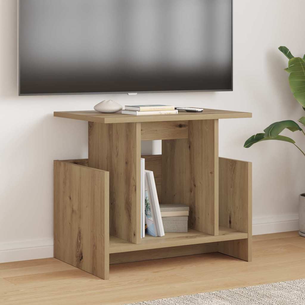 vidaXL Stół pod telewizor Dąb rzemieślniczy 50 x 35 x 45 cm