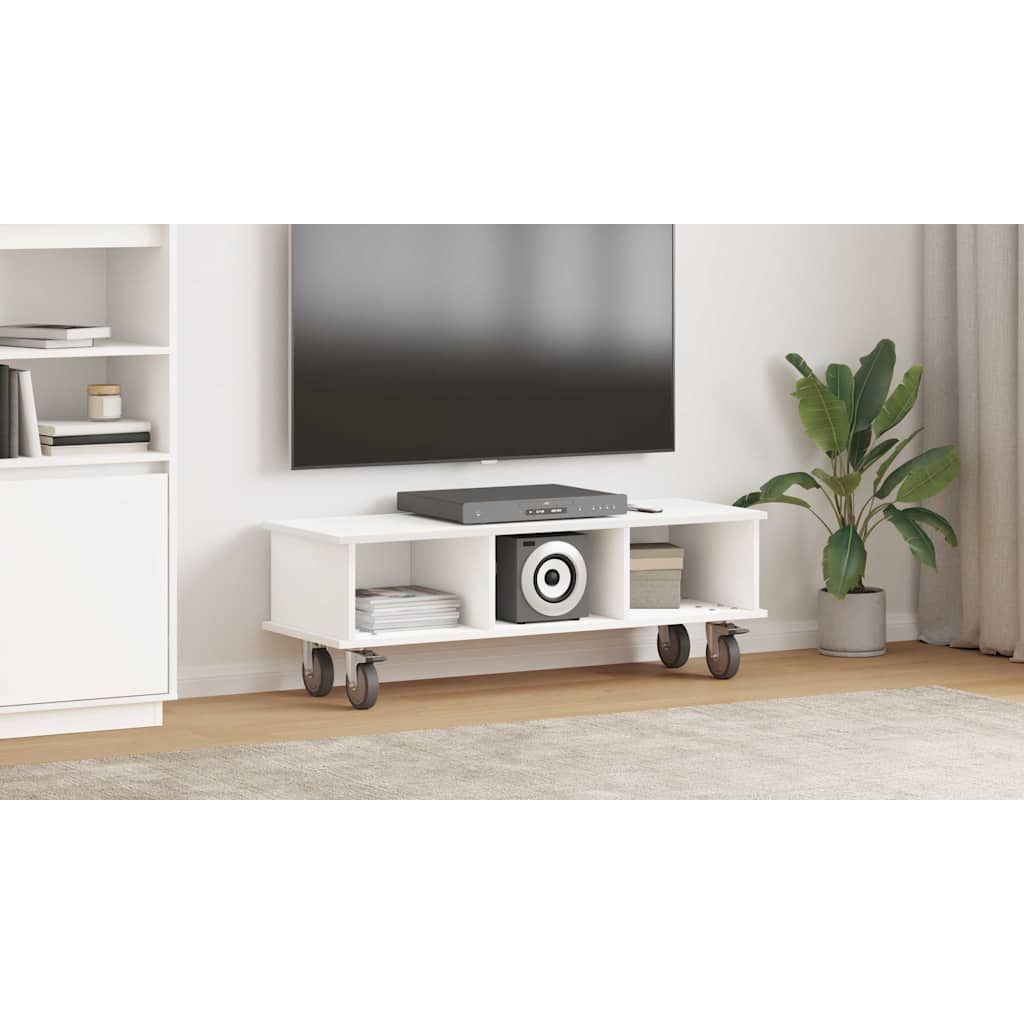 vidaXL Stół pod telewizor 100 x 35 x 35 cm Biały Drewno inżynieryjne
