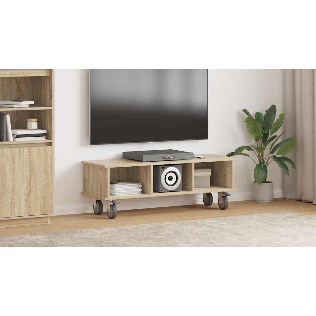 vidaXL Stół pod telewizor 100 x 35 x 35 cm Dąb Sonoma