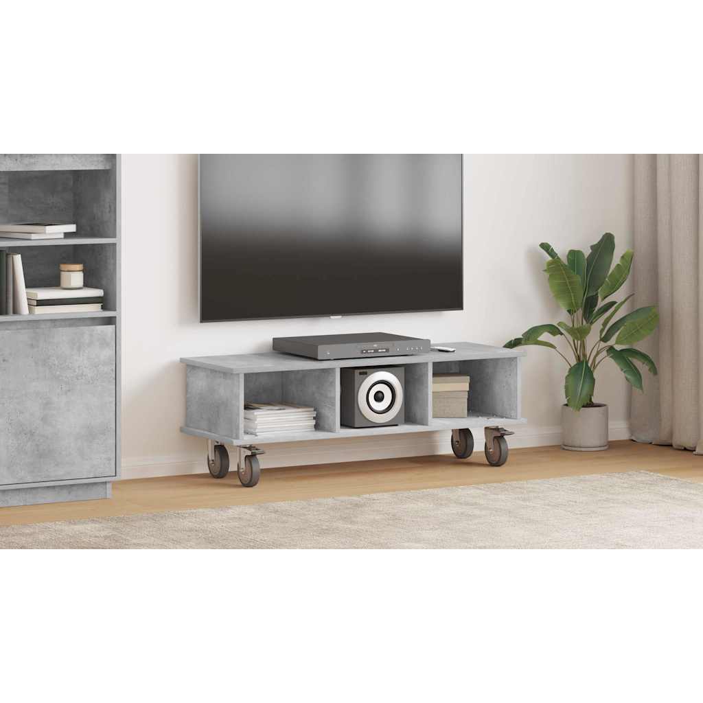 vidaXL Stół pod telewizor 100 x 35 x 35 cm Betonowy szary