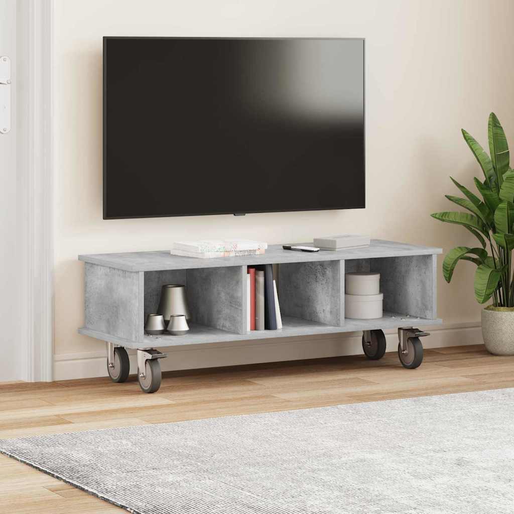 vidaXL Stół pod telewizor Betonowy szary 100 x 35 x 35 cm