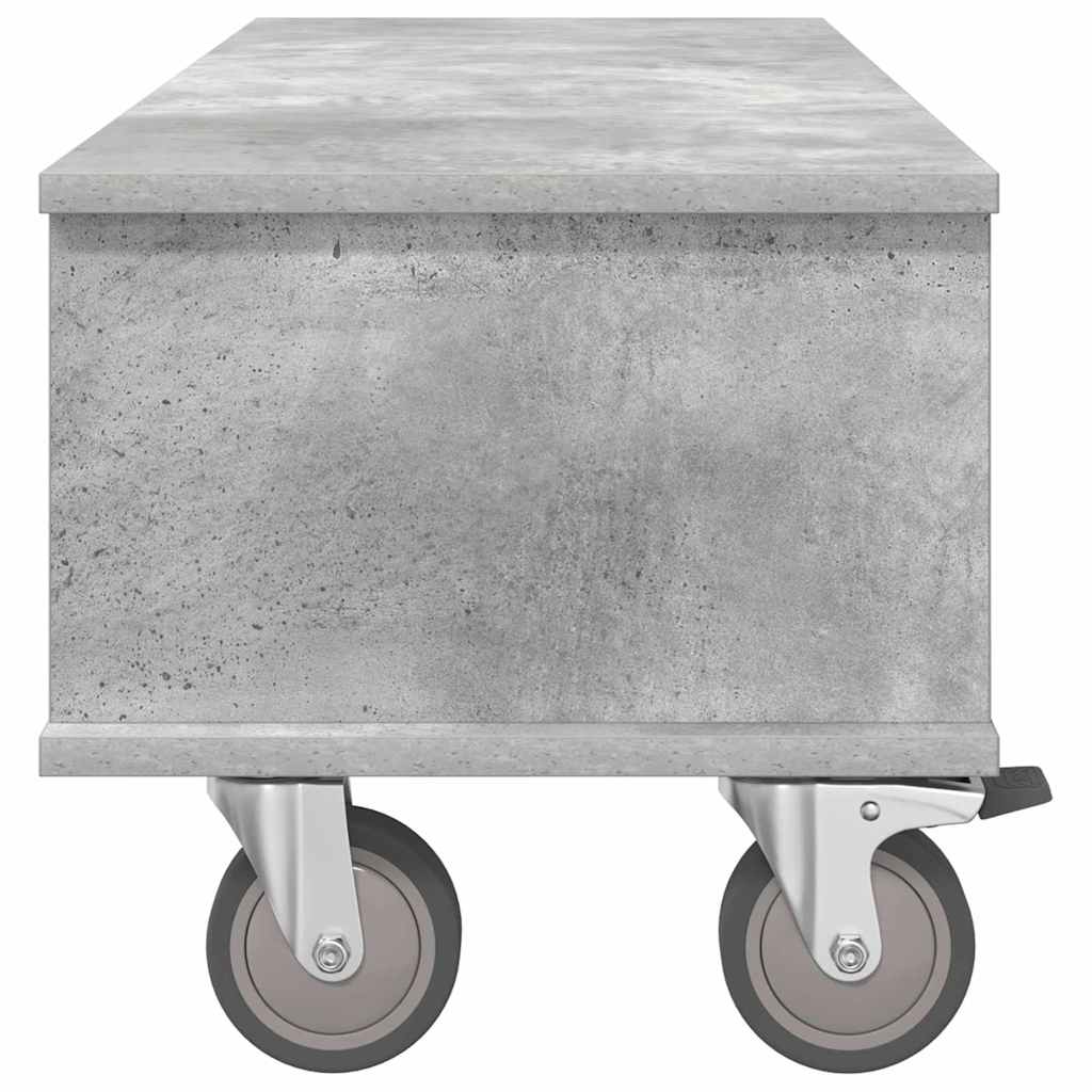 vidaXL Stół pod telewizor Betonowy szary 100 x 35 x 35 cm