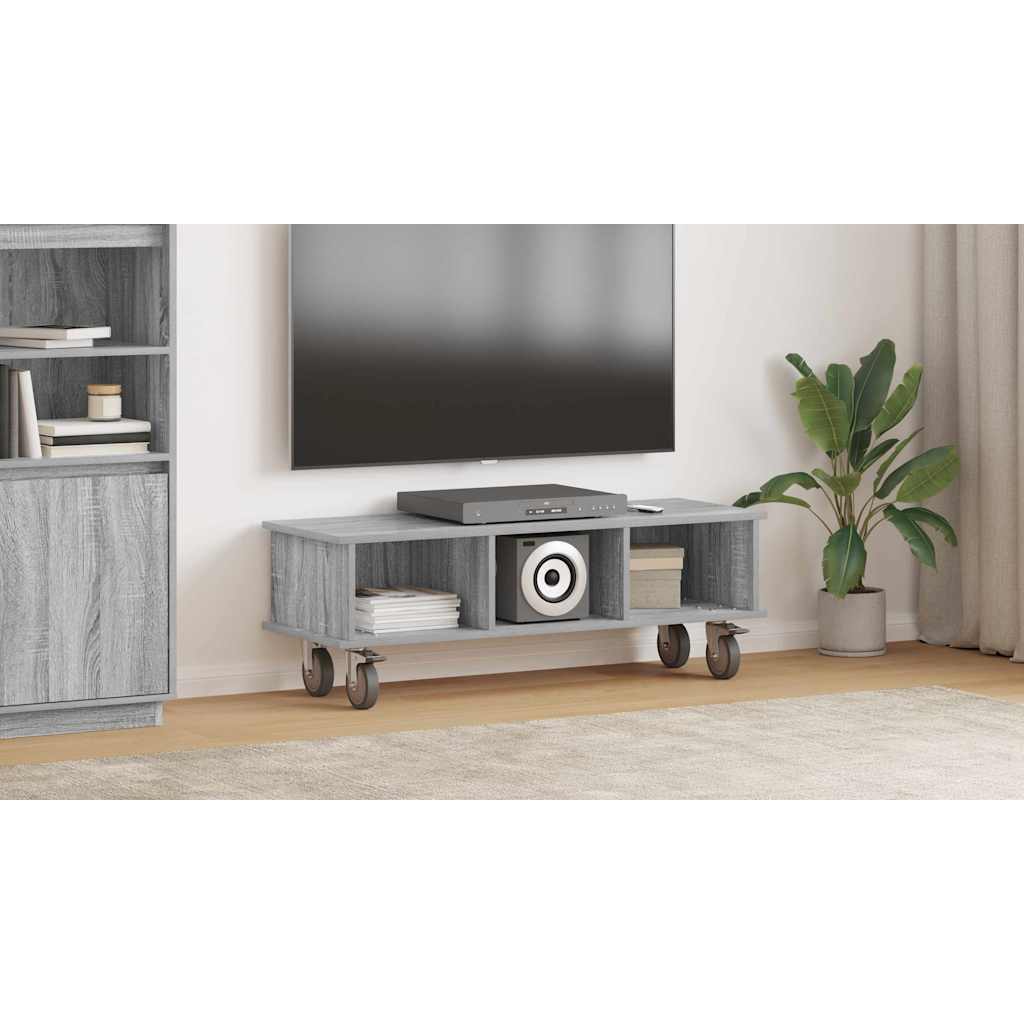 vidaXL Stół pod telewizor 100 x 35 x 35 cm Szary Sonoma