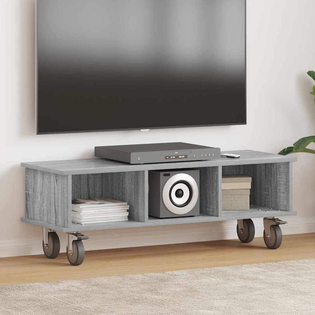 vidaXL Stół pod telewizor Szary Sonoma 100 x 35 x 35 cm