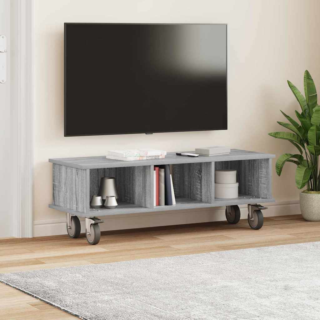 vidaXL Stół pod telewizor Szary Sonoma 100 x 35 x 35 cm