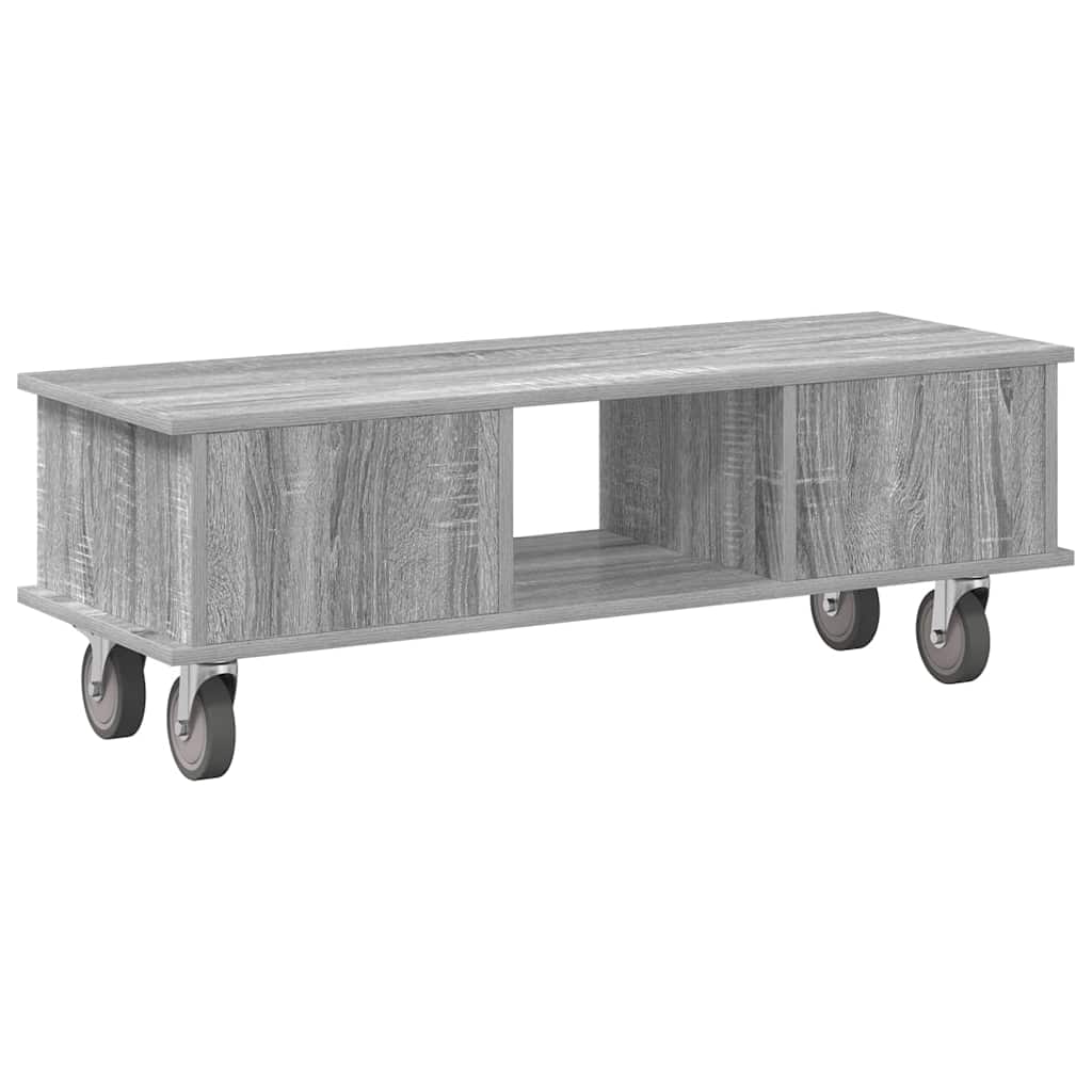 vidaXL Stół pod telewizor Szary Sonoma 100 x 35 x 35 cm