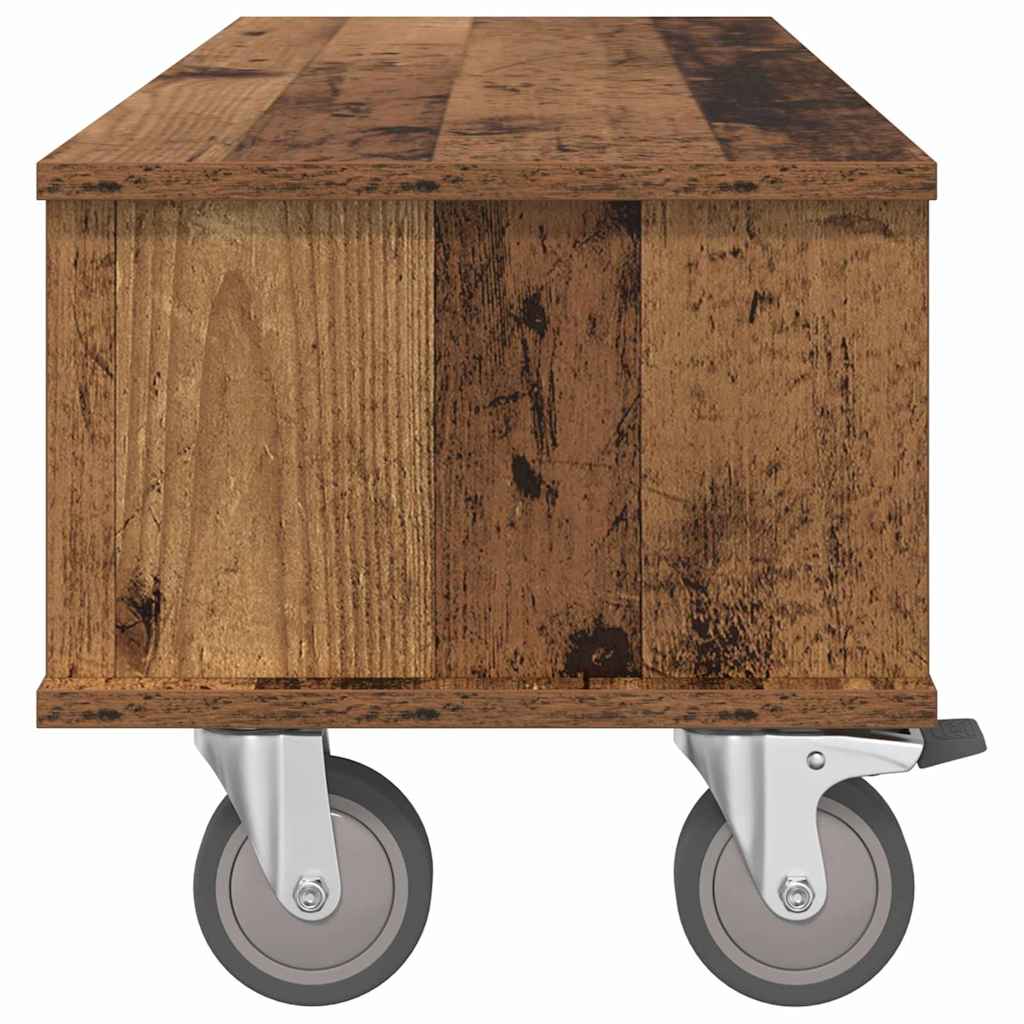 vidaXL Stół pod telewizor Stare drewno 100 x 35 x 35 cm