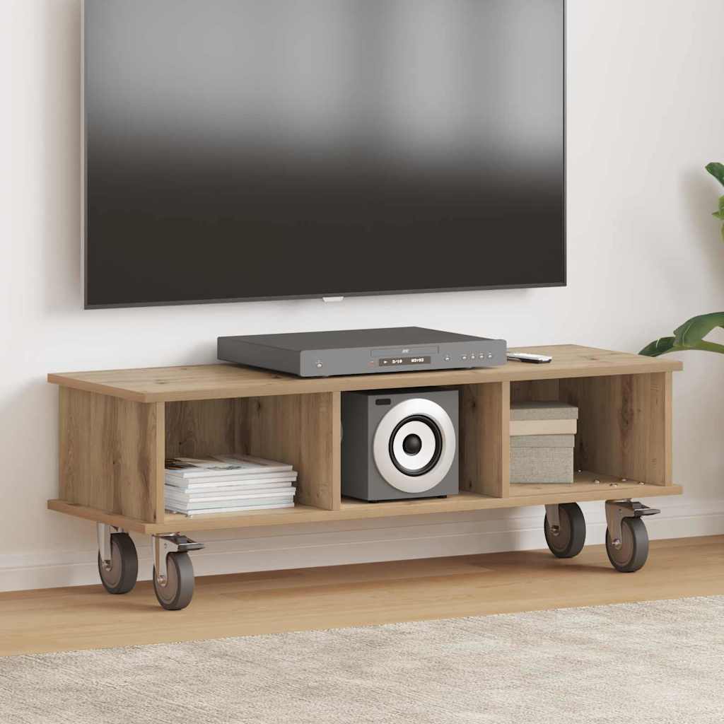 vidaXL Stół pod telewizor Dąb rzemieślniczy 100 x 35 x 35 cm