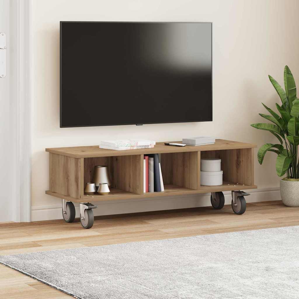 vidaXL Stół pod telewizor Dąb rzemieślniczy 100 x 35 x 35 cm