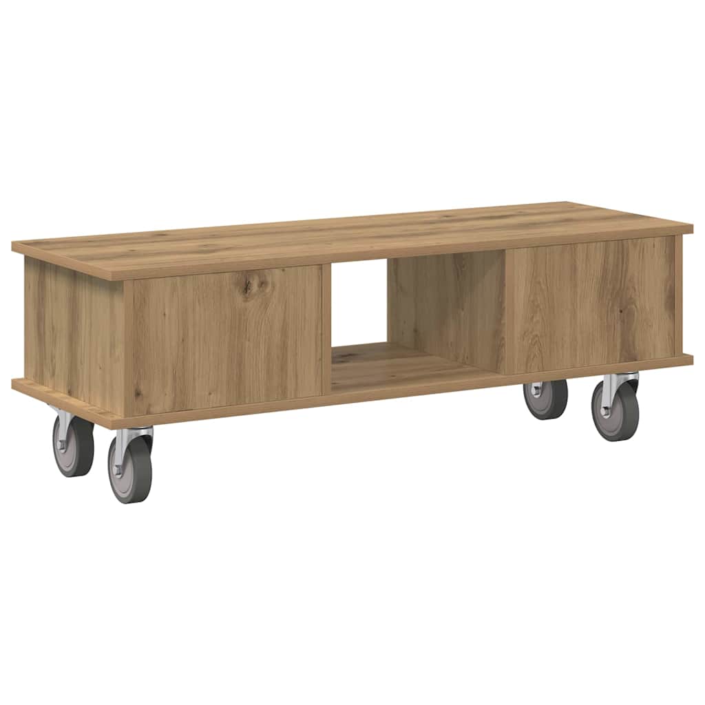 vidaXL Stół pod telewizor Dąb rzemieślniczy 100 x 35 x 35 cm
