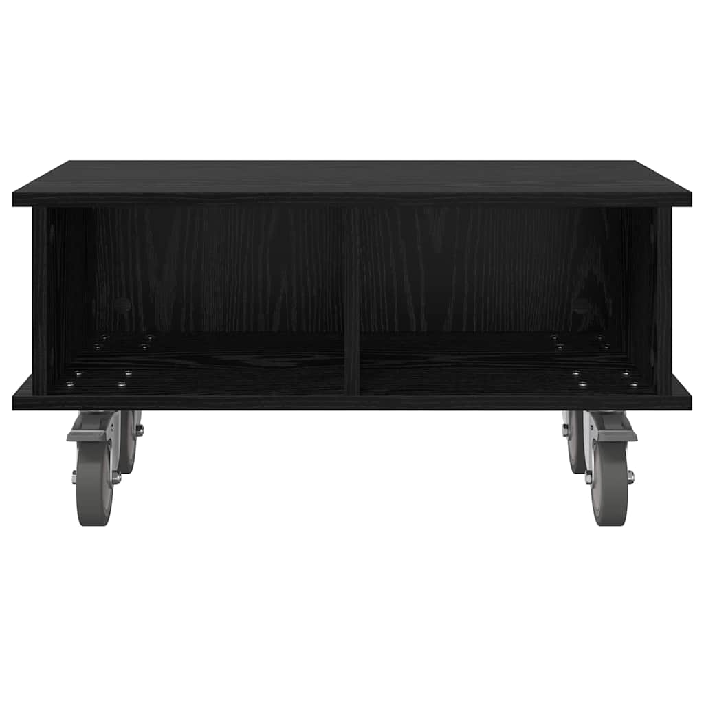 vidaXL Stół pod telewizor Czarny Dąb 68,5 x 35 x 35 cm