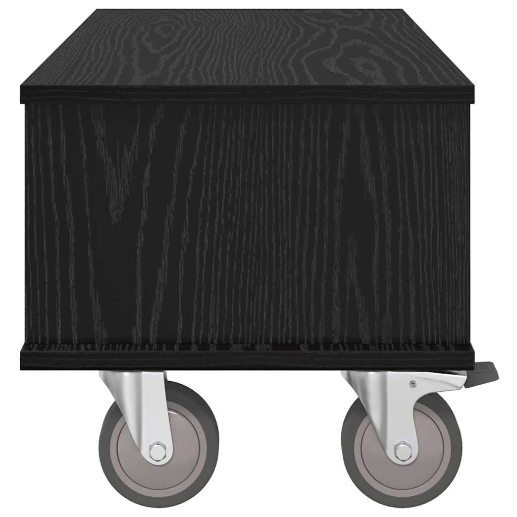 vidaXL Stół pod telewizor Czarny Dąb 68,5 x 35 x 35 cm