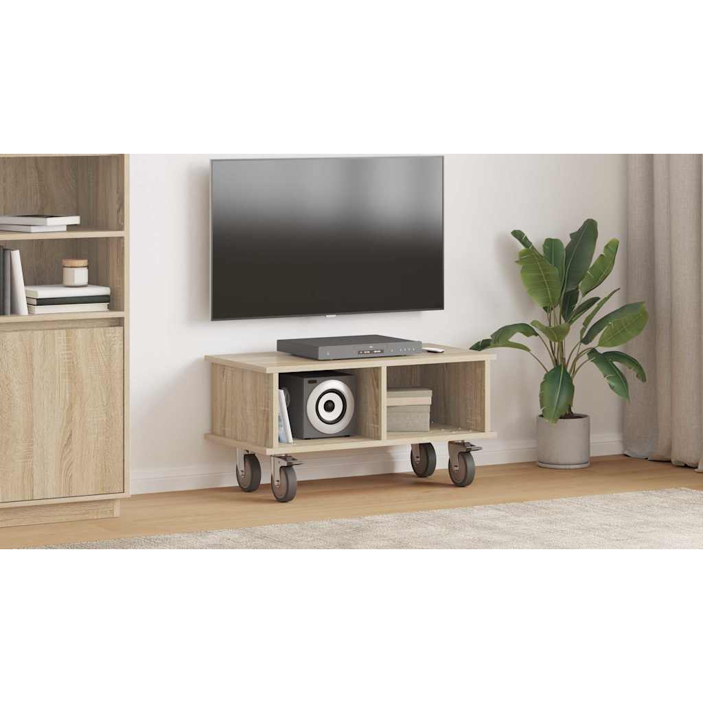 vidaXL Stół pod telewizor 68,5 x 35 x 35 cm Dąb Sonoma