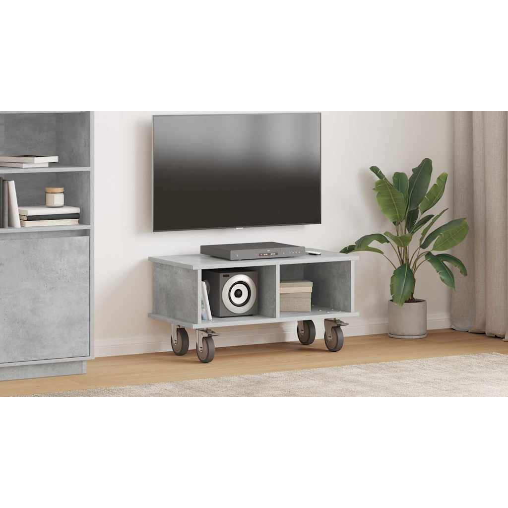 vidaXL Stół pod telewizor 68,5 x 35 x 35 cm Betonowy szary