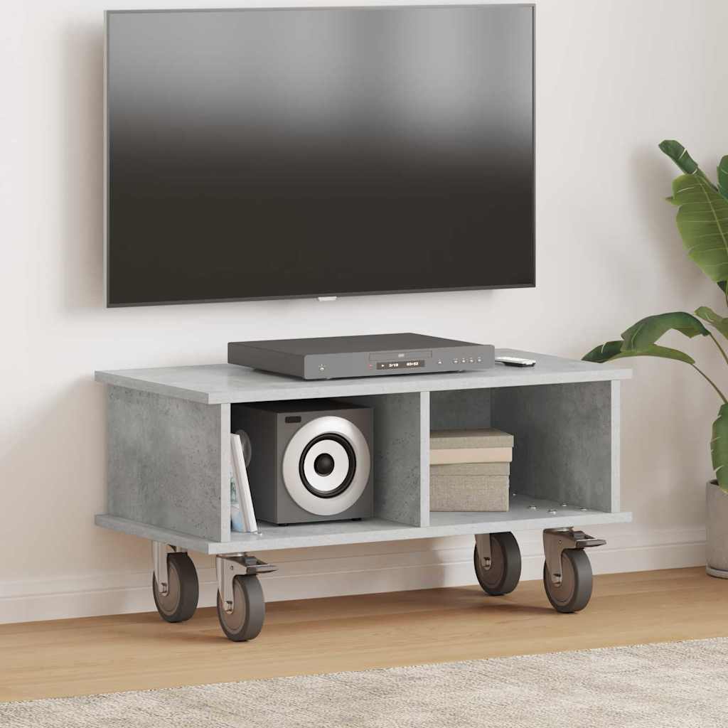 vidaXL Stół pod telewizor Betonowy szary 68,5 x 35 x 35 cm