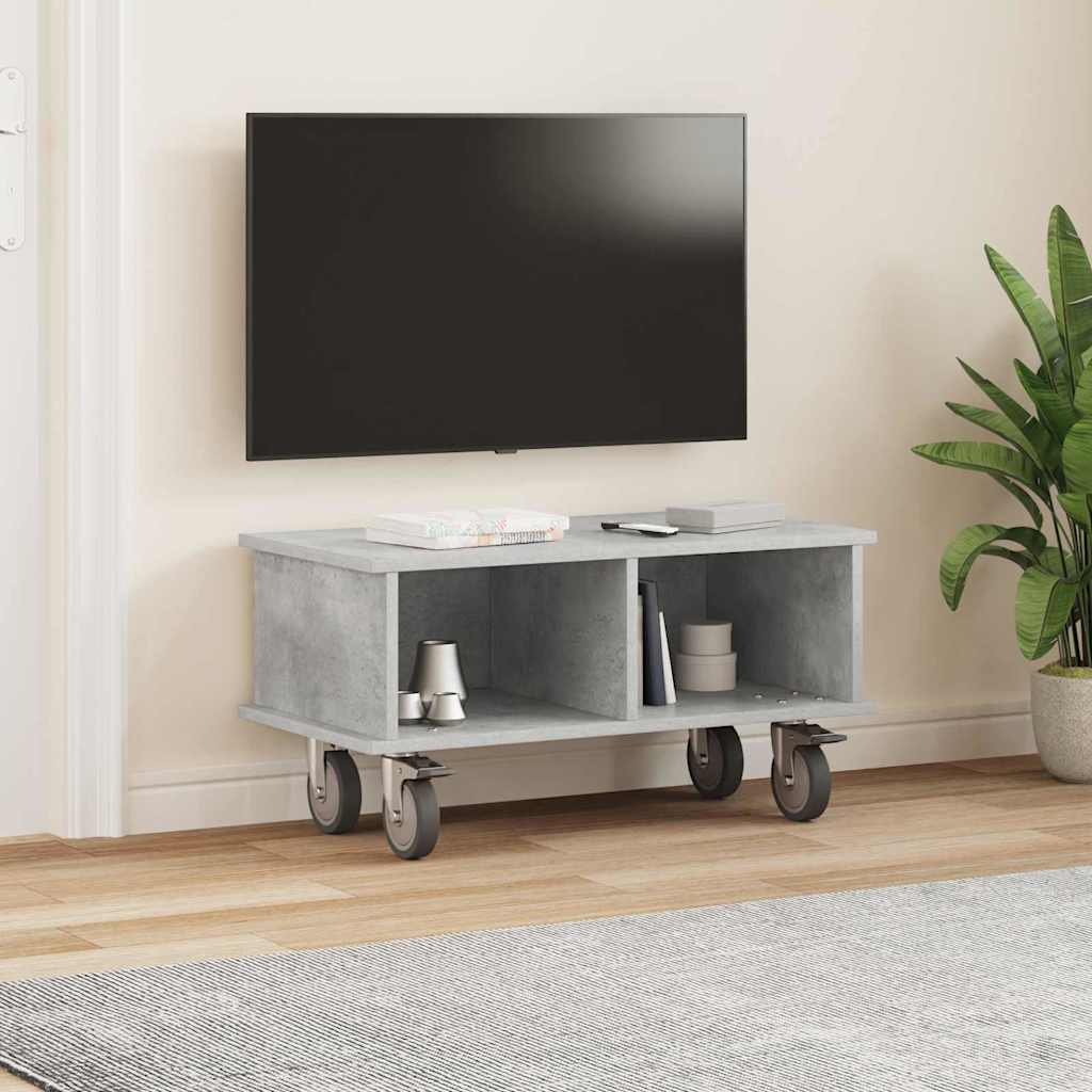 vidaXL Stół pod telewizor Betonowy szary 68,5 x 35 x 35 cm