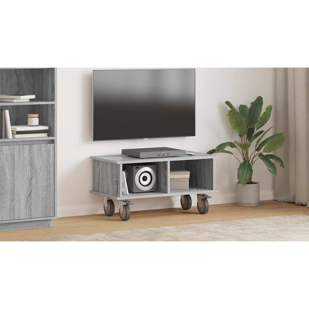 vidaXL Stół pod telewizor 68,5 x 35 x 35 cm Szary Sonoma