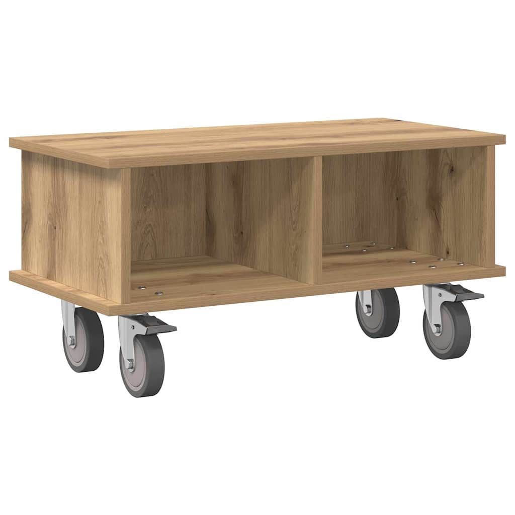 vidaXL Stół pod telewizor Dąb rzemieślniczy 68,5 x 35 x 35 cm