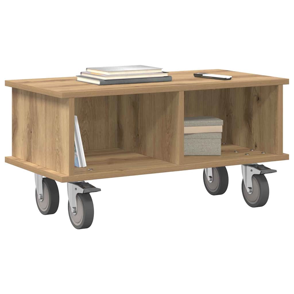vidaXL Stół pod telewizor Dąb rzemieślniczy 68,5 x 35 x 35 cm