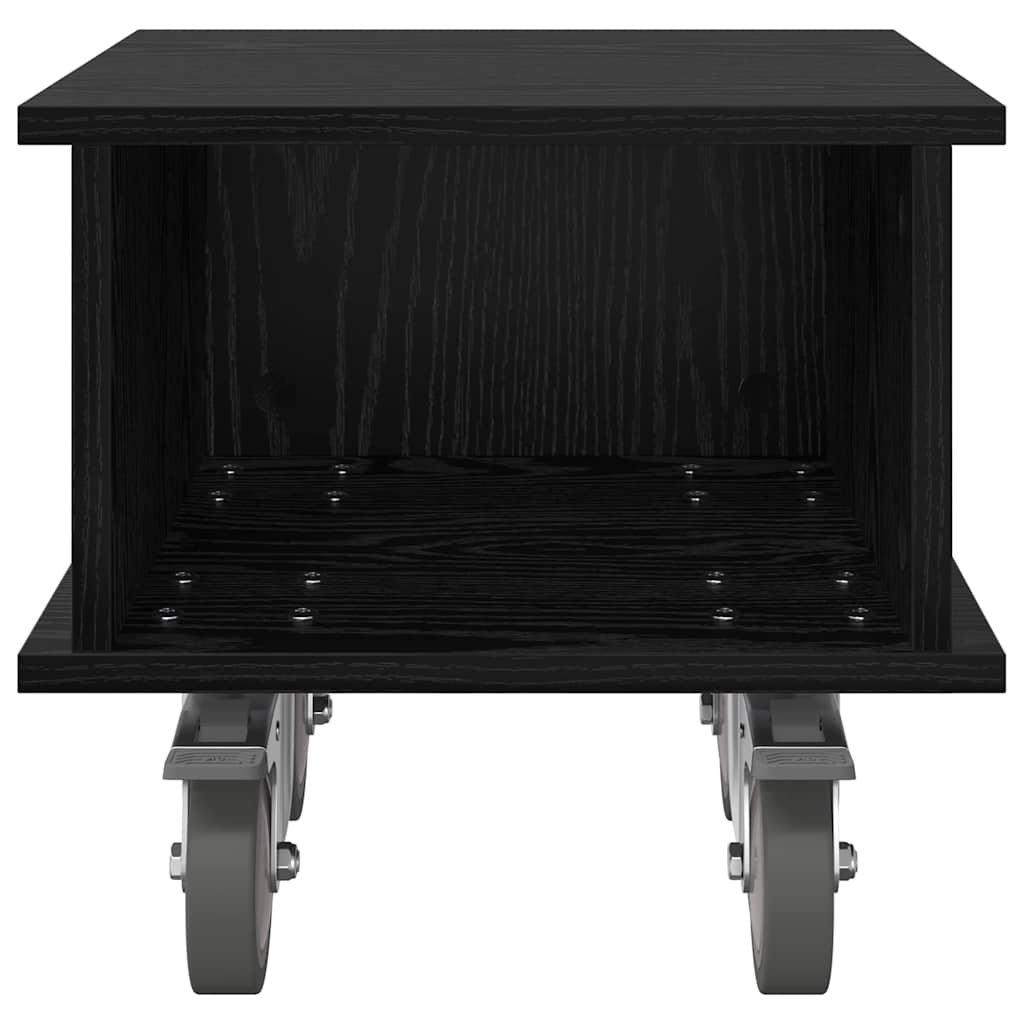 vidaXL Stół pod telewizor Czarny Dąb 37 x 35 x 35 cm