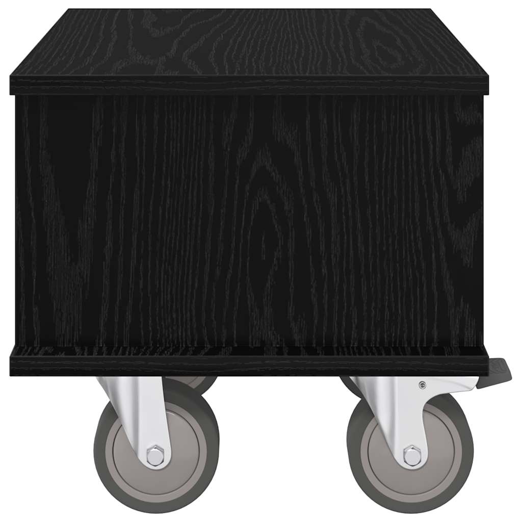 vidaXL Stół pod telewizor Czarny Dąb 37 x 35 x 35 cm