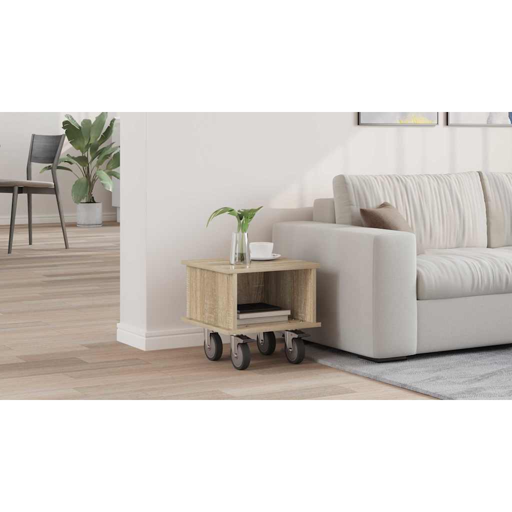 vidaXL Stół pod telewizor 37 x 35 x 35 cm Dąb Sonoma