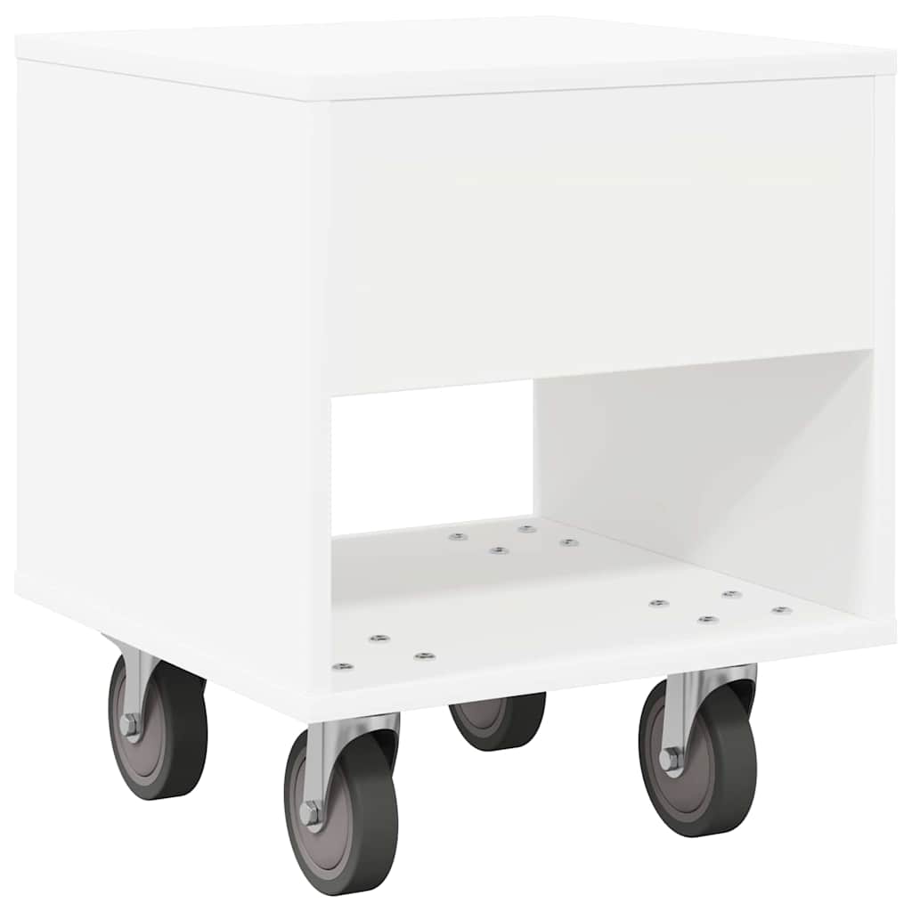 vidaXL Stolik nocny Biały 40,5 x 40 x 48 cm Materiał drewnopochodny