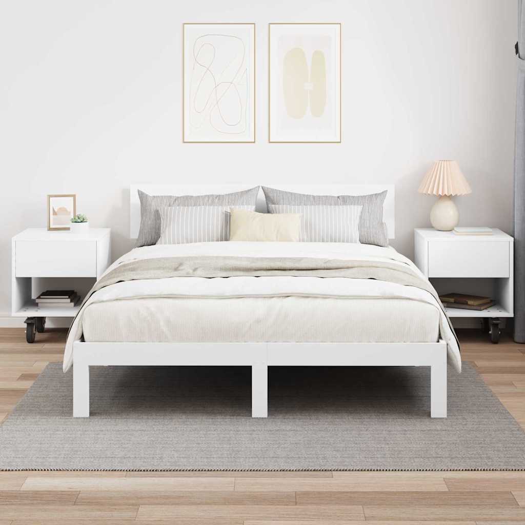 vidaXL Stolik nocny 2 pcs Biały 40,5 x 40 x 48 cm