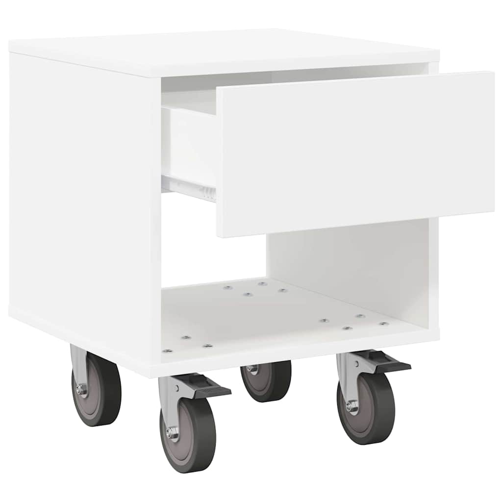 vidaXL Stolik nocny 2 pcs Biały 40,5 x 40 x 48 cm