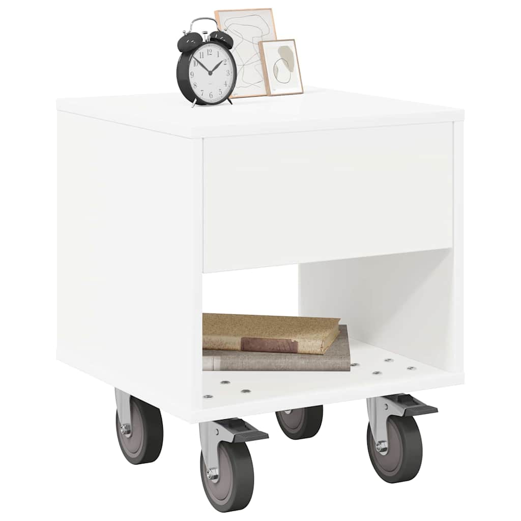 vidaXL Stolik nocny 2 pcs Biały 40,5 x 40 x 48 cm
