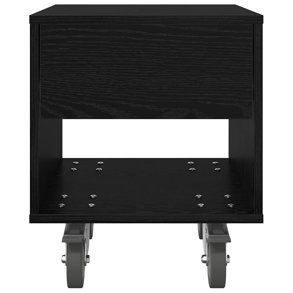 vidaXL Stolik nocny 2 pcs Czarny Dąb 40,5 x 40 x 48 cm