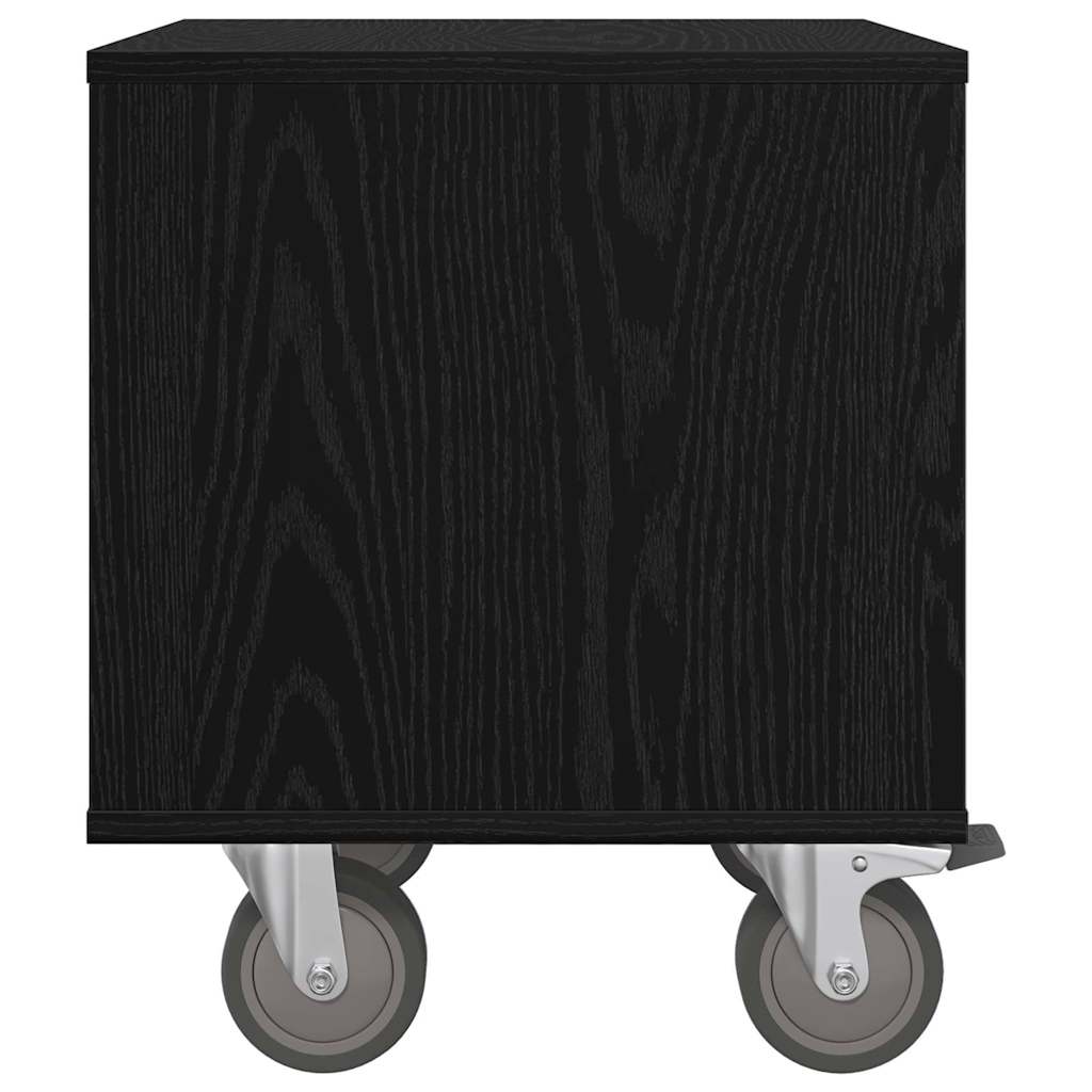 vidaXL Stolik nocny 2 pcs Czarny Dąb 40,5 x 40 x 48 cm