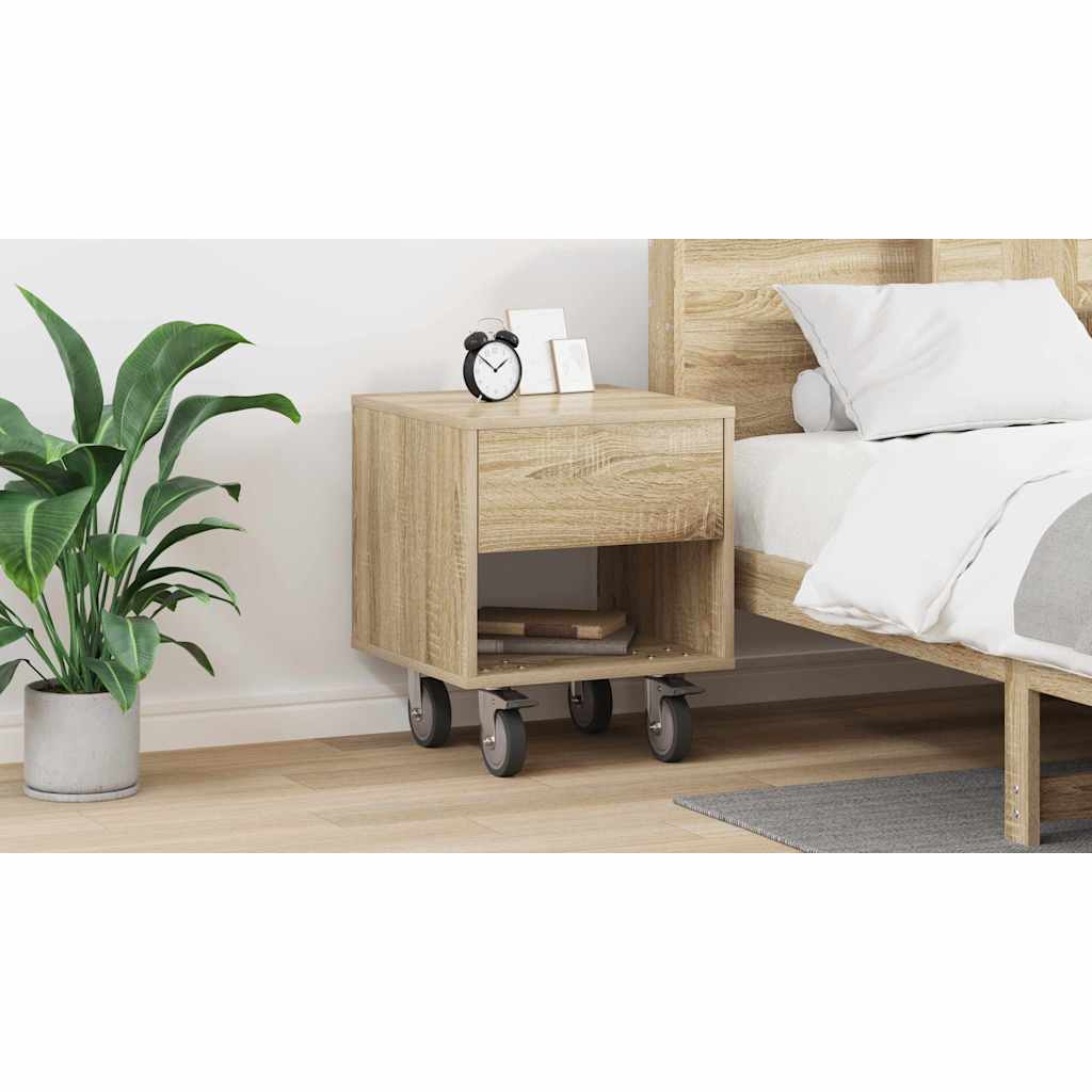 vidaXL Stolik nocny Dąb Sonoma 40,5 x 40 x 48 cm Drewno inżynieryjne