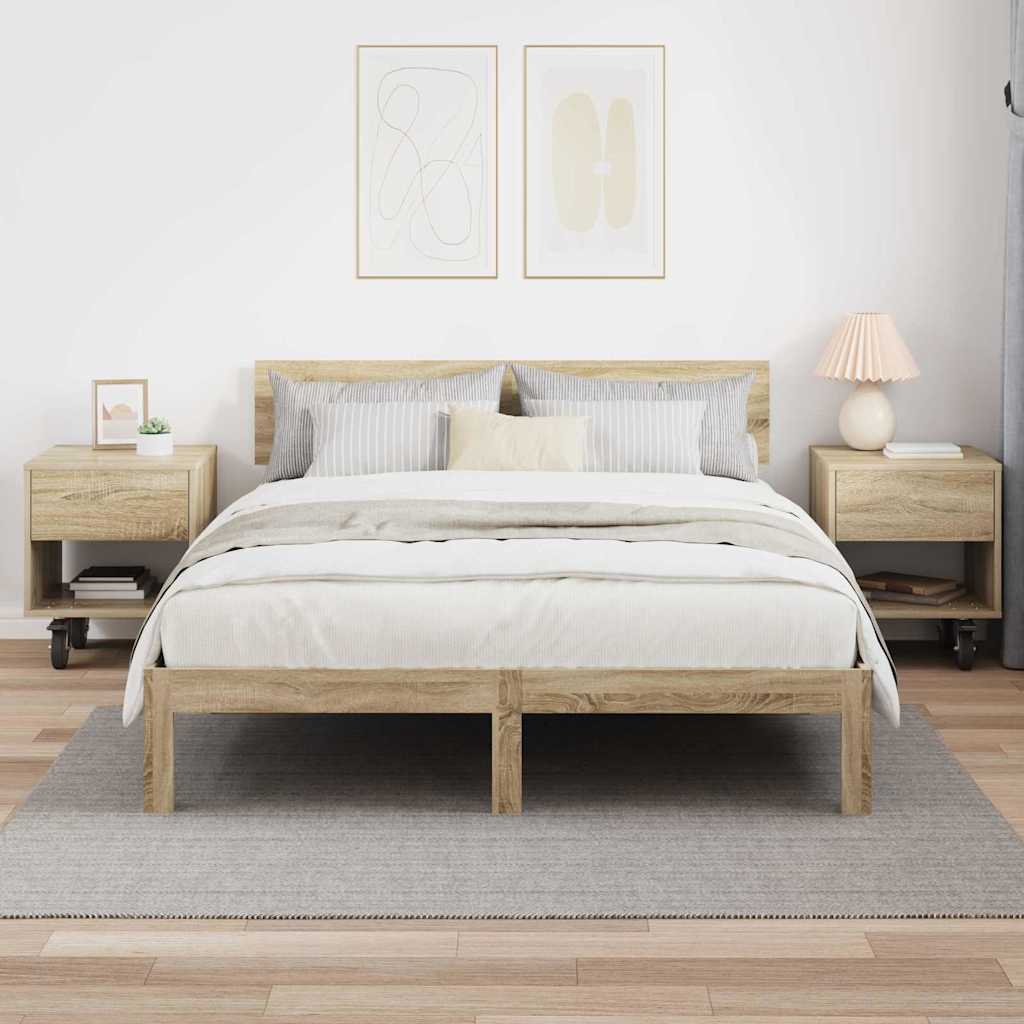 vidaXL Stolik nocny 2 pcs Dąb Sonoma 40,5 x 40 x 48 cm